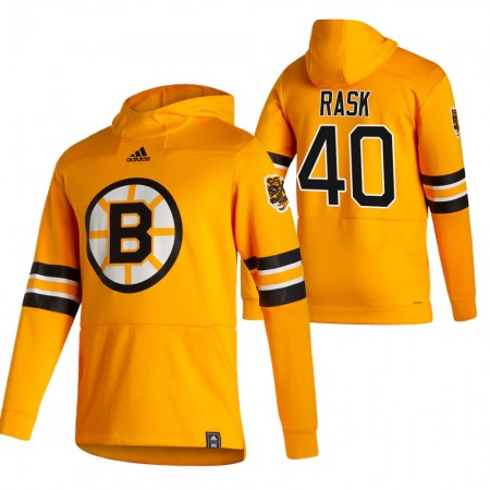 Pánské Boston Bruins Tuukka Rask 40 2020-21 Reverse Retro Pullover Mikiny Hooded